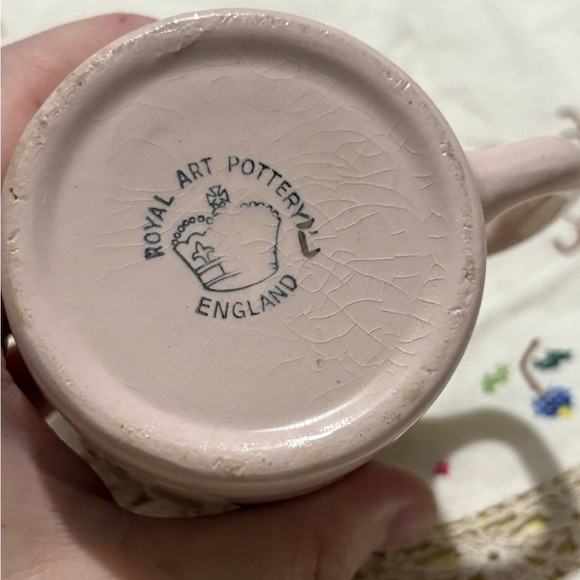 Vintage Whimsical Pink and Blue Bear Mug - Picture 4 of 8